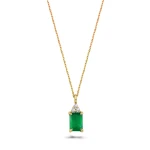Smaragdschliff Diamantkette
