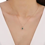 0,55 Karat Smaragd-Diamantkette