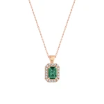0,55 Karat Smaragd-Diamantkette