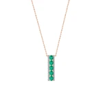 0,91 Karat Smaragd-Diamantkette