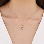 0,35 Karat Smaragd-Diamantkette 0,35 Karat Smaragd-Diamantkette