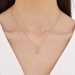 0,33 Karat Smaragd-Diamantkette 0,33 Karat Smaragd-Diamantkette