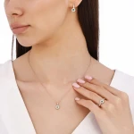 0,33 Karat Smaragd-Diamantkette 0,33 Karat Smaragd-Diamantkette