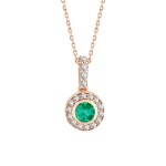 0,33 Karat Smaragd-Diamantkette 0,33 Karat Smaragd-Diamantkette