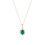 0,81 Karat Smaragd-Diamantkette 0,81 Karat Smaragd-Diamantkette