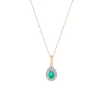 0,57 Karat Smaragd-Diamantkette