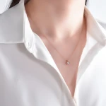 0,25 Karat Solitär-Diamantkette (optische Wirkung) 0,25 Karat Solitär-Diamantkette (optische Wirkung)