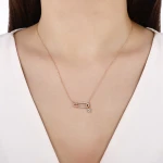 Diamant Sicherheitsnadel Halskette Diamant Sicherheitsnadel Halskette