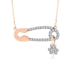 Diamant Sicherheitsnadel Halskette Diamant Sicherheitsnadel Halskette