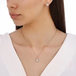 0,60 Karat Solitär-Diamantkette (optische Wirkung)
