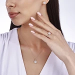 Prinzessschliff Design-Diamantkette Prinzessschliff Design-Diamantkette