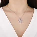 Lebensblume-Symbol Diamantkette Lebensblume-Symbol Diamantkette