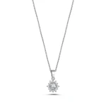 0,18 Karat Design-Diamant-Solitärkette 0,18 Karat Design-Diamant-Solitärkette