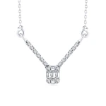 0,23 Karat Baguette-Diamantkette