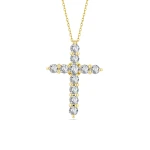 0,59 Karat Kreuz-Diamantkette