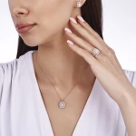 0,39 Karat Baguette-Diamantkette