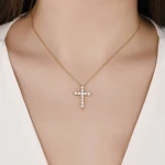 1,05 Karat Kreuz-Diamantkette