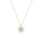0,13 Karat Sonnen-Diamantkette
