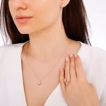 0,13 Karat Sonnen-Diamantkette