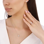 Kleeblatt-Diamantkette