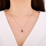 Rubin Diamant Oval-Kette