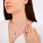 Rubin Diamant Oval-Kette
