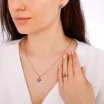Saphir Stern-Diamantkette Saphir Stern-Diamantkette