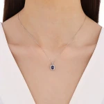 0,88 Karat Saphir-Diamantkette