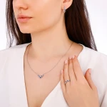 0,67 Karat Saphir-Diamantkette 0,67 Karat Saphir-Diamantkette