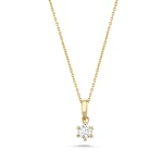 0,15 Karat Diamant-Solitärkette 0,15 Karat Diamant-Solitärkette
