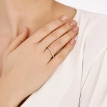 0,33 Karat Halbmemory-Diamantring