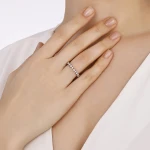 0,40 Karat Halbmemory-Diamantring