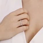 0,85 Karat Halbmemory-Diamantring