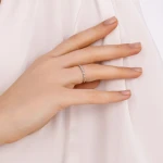 0,31 Karat Halbmemory-Diamantring