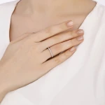 0,45 Karat Halbmemory-Diamantring