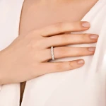 1,00 Karat Halbmemory-Diamantring