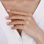 0,60 Karat Halbmemory-Diamantring