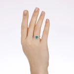 Herzschliff Smaragd-Diamantring Herzschliff Smaragd-Diamantring