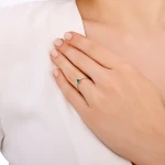 0,23 Karat Smaragd-Diamantring 0,23 Karat Smaragd-Diamantring