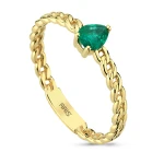 0,28 Karat Smaragd-Goldring 0,28 Karat Smaragd-Goldring