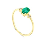 0,37 Karat Smaragd-Diamantring 0,37 Karat Smaragd-Diamantring