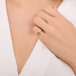 0,37 Karat Smaragd-Diamantring 0,37 Karat Smaragd-Diamantring