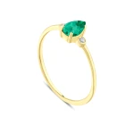 0,41 Karat Smaragd-Diamantring 0,41 Karat Smaragd-Diamantring