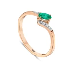 0,27 Karat Smaragd-Diamantring 0,27 Karat Smaragd-Diamantring