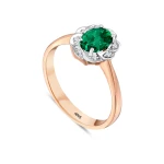 0,81 Karat Smaragd-Diamantring 0,81 Karat Smaragd-Diamantring