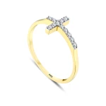 Kreuz-Diamantring Kreuz-Diamantring