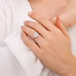 0,39 Karat Baguette-Diamantring 0,39 Karat Baguette-Diamantring
