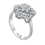 0,76 Karat Baguette-Diamantring