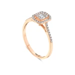 0,15 Karat Baguette-Diamantring