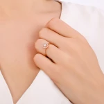 0,15 Karat Baguette-Diamantring